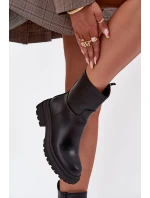 Dámské kotníkové boty na platformě a nízkém podpatku černé model 21707368 - Boto Dámské kotníkové boty na platformě a nízkém podpatku černé model 21707368 - Boto