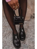 Dámské polobotky s přezkou ekokůže černé Laurea