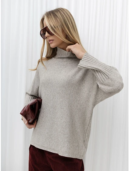 Sweter IR SW model 22554279 beżowy - FPrice Sweter IR SW model 22554279 beżowy - FPrice