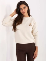 Sweter PM SW model 21300777 jasny beżowy - FPrice Sweter PM SW model 21300777 jasny beżowy - FPrice