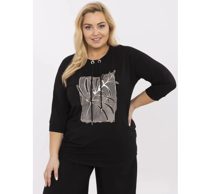 Bluzka RV BZ model 21072590 czarny - FPrice Bluzka RV BZ model 21072590 czarny - FPrice