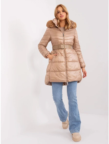Dámská bunda NM KR model 20771771 světle hnědá - FPrice Dámská bunda NM KR model 20771771 světle hnědá - FPrice