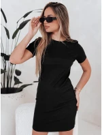 Dámské pruhované mini šaty RIBBINA černé FashionStreet EY2581 Dámské pruhované mini šaty RIBBINA černé FashionStreet EY2581