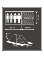 Stan COMFORT pro 4 osoby 330x250x105 cm ENERO CAMP