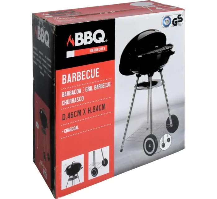 KULOVÝ ZAHRADNÍ GRIL REX OCEL PRŮMĚR 46 CM