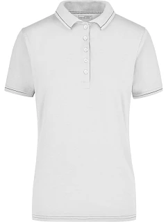 Daiber JN 568 Dámské žerzejové elastické polo 02.0568 white/black