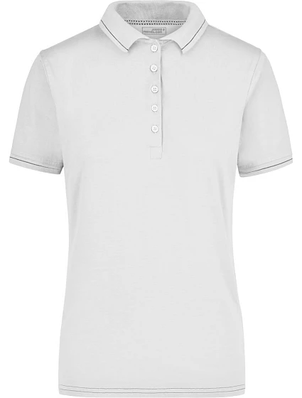Daiber JN 568 Dámské žerzejové elastické polo 02.0568 white/black Daiber JN 568 Dámské žerzejové elastické polo 02.0568 white/black