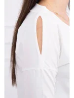 model 18744064 se šaty s potiskem v barvě ecru - K-Fashion