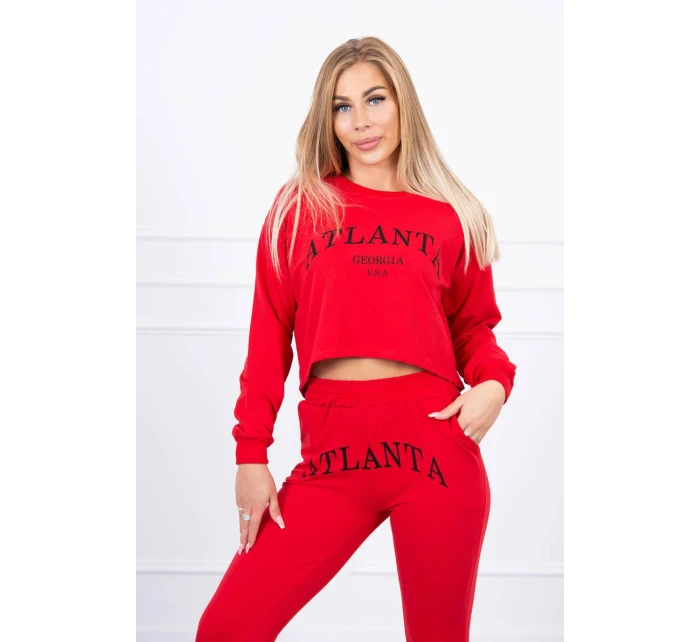 Atlanta tištěná sada červená