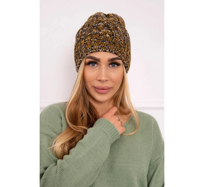 Veselá fleecová čepice K225 black+mustard Veselá fleecová čepice K225 black+mustard
