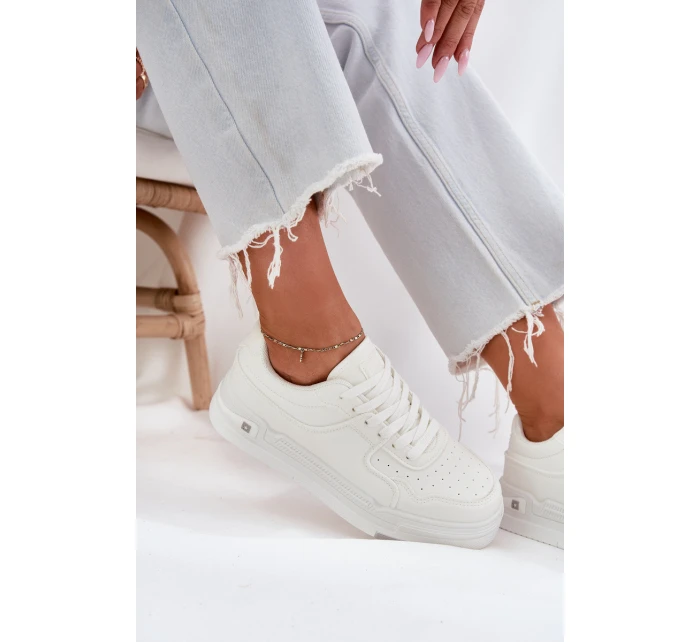 Nízké dámské sneakersy Big Star RR274A310 HI-POLY SYSTEM Bílé Nízké dámské sneakersy Big Star RR274A310 HI-POLY SYSTEM Bílé