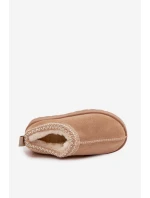 Dětské sněhule s výšivkou béžové Prina Dětské sněhule s výšivkou béžové Prina