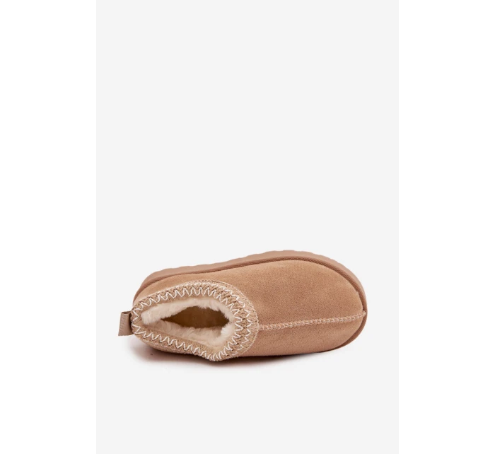 Dětské sněhule s výšivkou béžové Prina Dětské sněhule s výšivkou béžové Prina