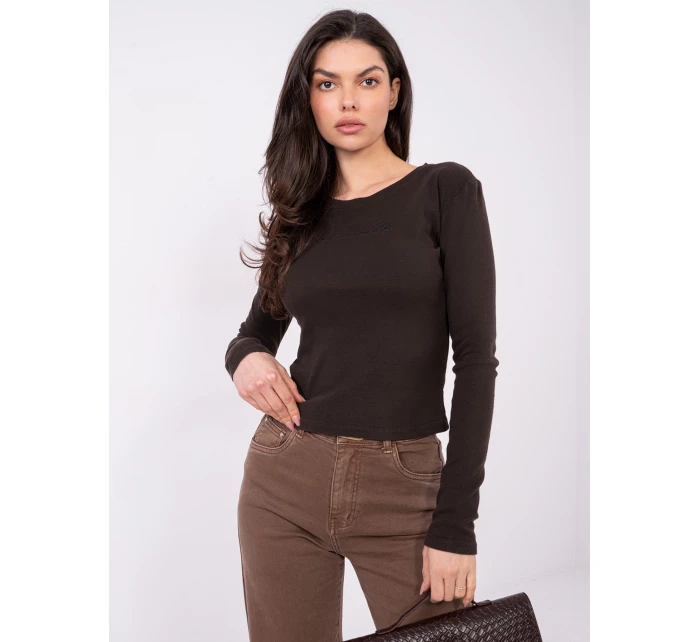 Bluzka WT BZ model 21875374 ciemny brązowy - FPrice Bluzka WT BZ model 21875374 ciemny brązowy - FPrice