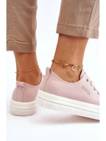 Nízké šněrovací tenisky Big Star LL274970 Nude Nízké šněrovací tenisky Big Star LL274970 Nude