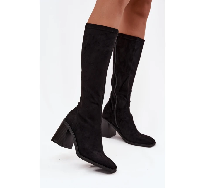 Kozačky na podpatku  model 220222 Step in style