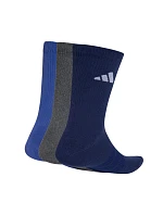 Ponožky adidas Cushioned Sportswear Crew 3P tmavě modré, šedé, modré KQ6762