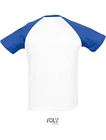 SOL'S Funky Pánské 2-barevné raglánové tričko 25.1190 white/royal SOL'S Funky Pánské 2-barevné raglánové tričko 25.1190 white/royal