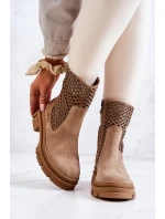 Kožené boty Nicole Světle hnědé model 21574573 - Boto