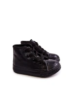 Dětské kožené vysoké tenisky Černá model 21578928 - Boto Dětské kožené vysoké tenisky Černá model 21578928 - Boto