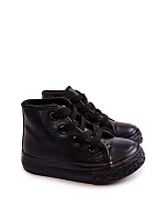 Dětské kožené vysoké tenisky Černá Marney