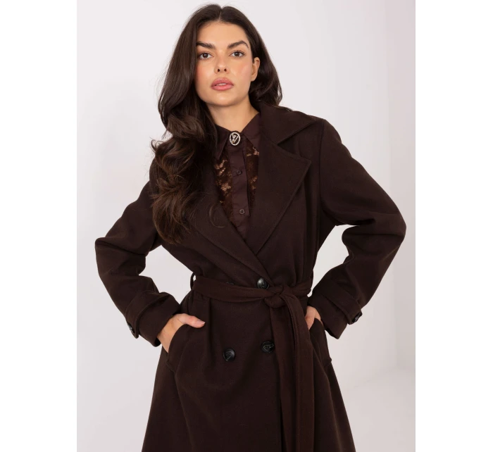 Płaszcz IT PL model 21795582 ciemny brązowy - FPrice