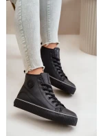 Dámské Zateplené Tenisky Z Eko Kůže Big Star Černé Dámské Zateplené Tenisky Z Eko Kůže Big Star Černé