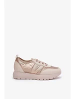 Dámské sportovní boty na platformě Vinceza – zlaté