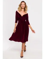 Dámské šaty model 17998594 Maroon - Moe