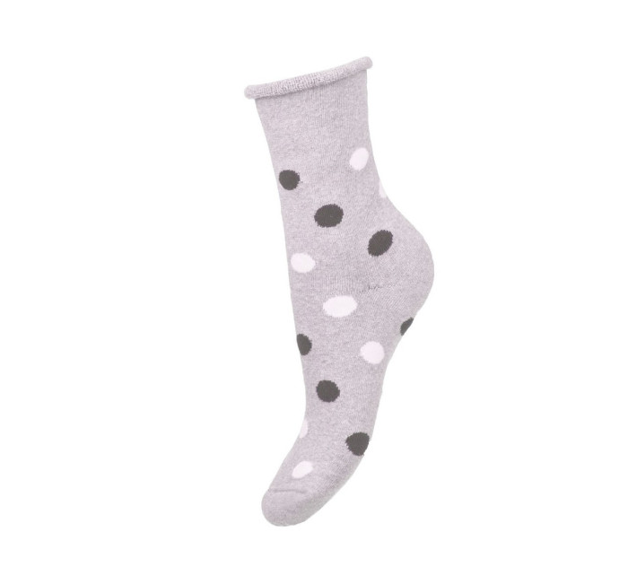 Dámské zimní netlačící ponožky Milena 0118 Puntíky, Froté 37-41