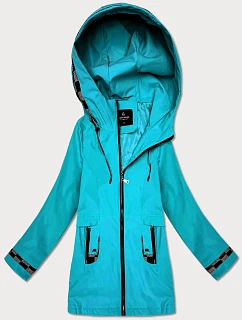 Dámská lehce zateplená bunda s kapucí Goodlookin blue (KK60413-2#)