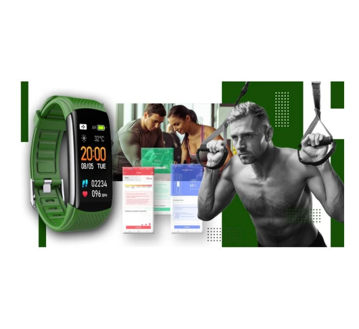 Black and Green 2 Stripes model 21804519 - Giewont Black and Green 2 Stripes model 21804519 - Giewont