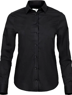 Tee Jays TJ 4025 Luxusní elastická halenka s dlouhým rukávem 18.4025 black