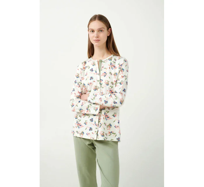 květinové pyžamo model 20516267 - Vamp květinové pyžamo model 20516267 - Vamp