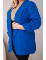 Dámské elegantní sako Plus Size chrpová