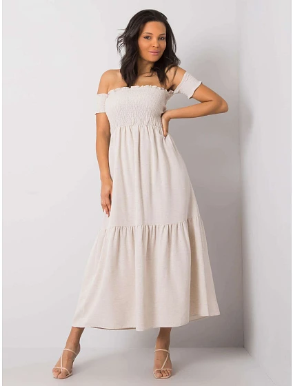 Šaty SK světle béžová model 15219316 - FPrice