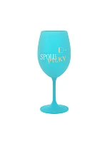 SPOLUPIČKY - tyrkysová sklenice na víno 350 ml SPOLUPIČKY - tyrkysová sklenice na víno 350 ml