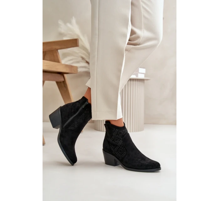 Boty na podpatku model 199416 Step in style Boty na podpatku model 199416 Step in style