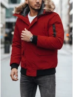 FashionStreet pánská bordó zimní bunda TX4309 FashionStreet pánská bordó zimní bunda TX4309