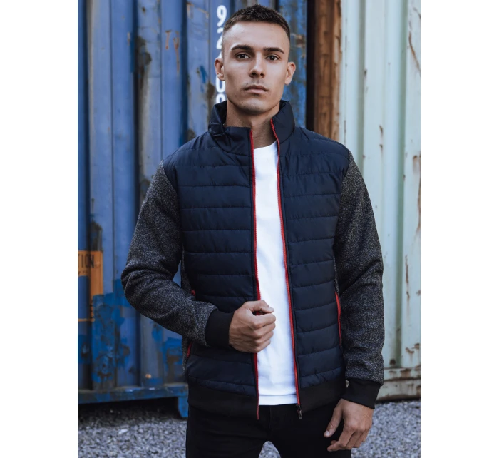 Pánská přechodná bunda prošívaná tmavě modrá FashionStreet TX4857