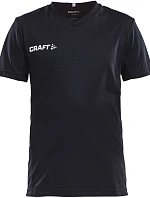 Craft Teamwear Squad Go Jersey Solid Jr Dětské sportovní tričko s výstřihem do V 82.5582 black