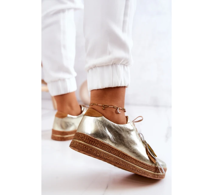Kožená obuv Maciejka 04550-25 Zlatá
