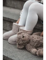 Dětské Teplé Sněhule Semišové Světle béžové model 21597585 - Boto Dětské Teplé Sněhule Semišové Světle béžové model 21597585 - Boto