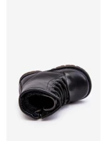 Dětské Kožené Kozačky Se Zipem Černe Omua Dětské Kožené Kozačky Se Zipem Černe Omua