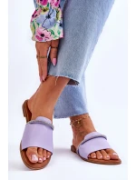 Elegantní ploché sandálky fialové model 21619499 - Boto Elegantní ploché sandálky fialové model 21619499 - Boto