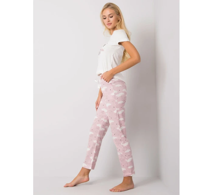 Pyžamo BR PI 3256 bílé a růžové Pyžamo BR PI 3256 bílé a růžové