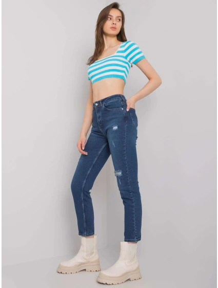 Džínové kalhoty MR SP model 16265089 tmavě modrá - FPrice Džínové kalhoty MR SP model 16265089 tmavě modrá - FPrice