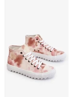 Dámské vysoké tenisky Big Star - béžová/růžová Dámské vysoké tenisky Big Star - béžová/růžová