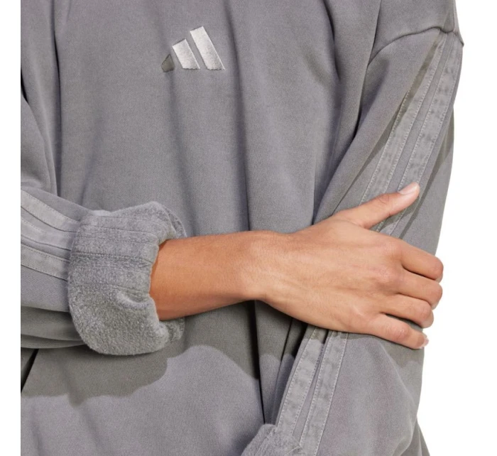 Pánská mikina adidas ALL SZN Fleece Washed Hoodie grey JL6539 pánské oblečení