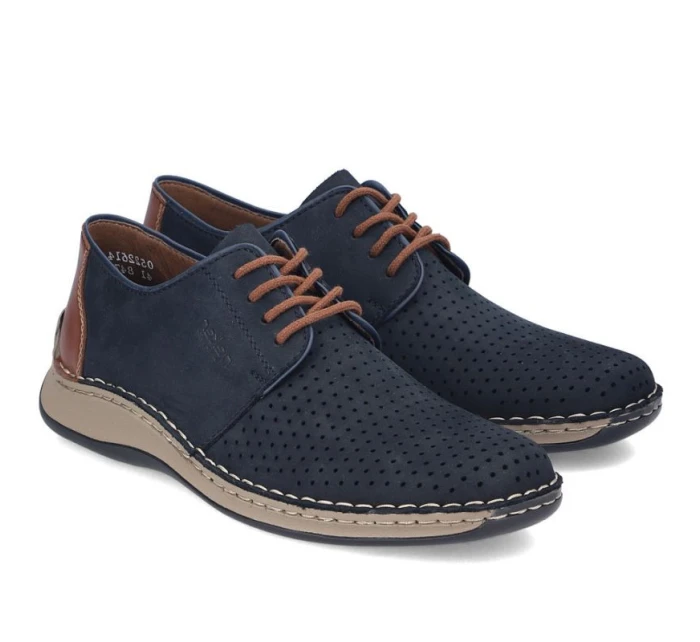 modrá kožená polobotka s podrážkou model 22021945 - Rieker